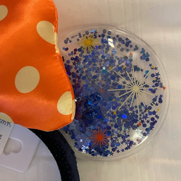 NEW Walt Disney Parks 2023 Minnie Mouse Ears  Headband with Glitter & Castle - Picture 2 of 6